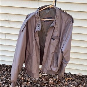 Members Only Light Brown Windbreaker Jacket